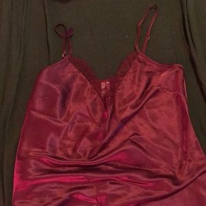 VS satin lace trimming slip!